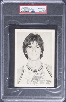 Pete Maravich Signed & Inscribed Photograph (PSA/DNA)